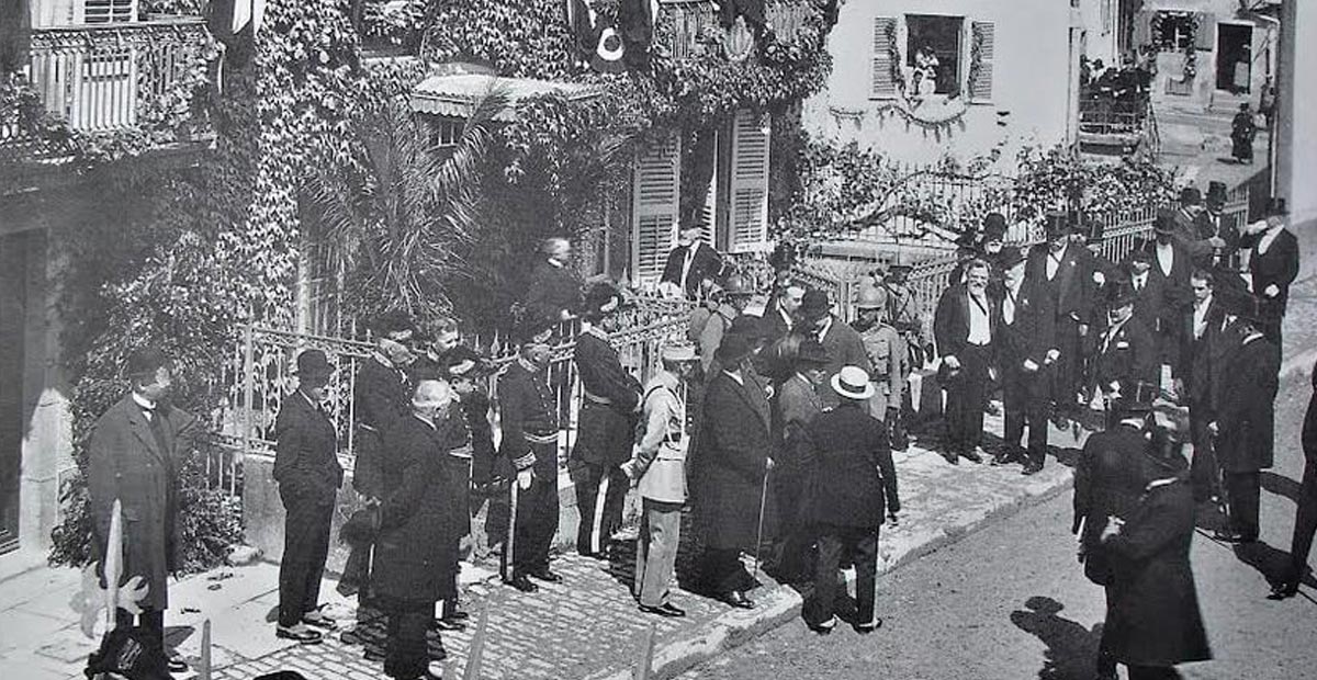 La visite présidentielle de mai 1923, ici devant la maison Pasteur à Arbois.